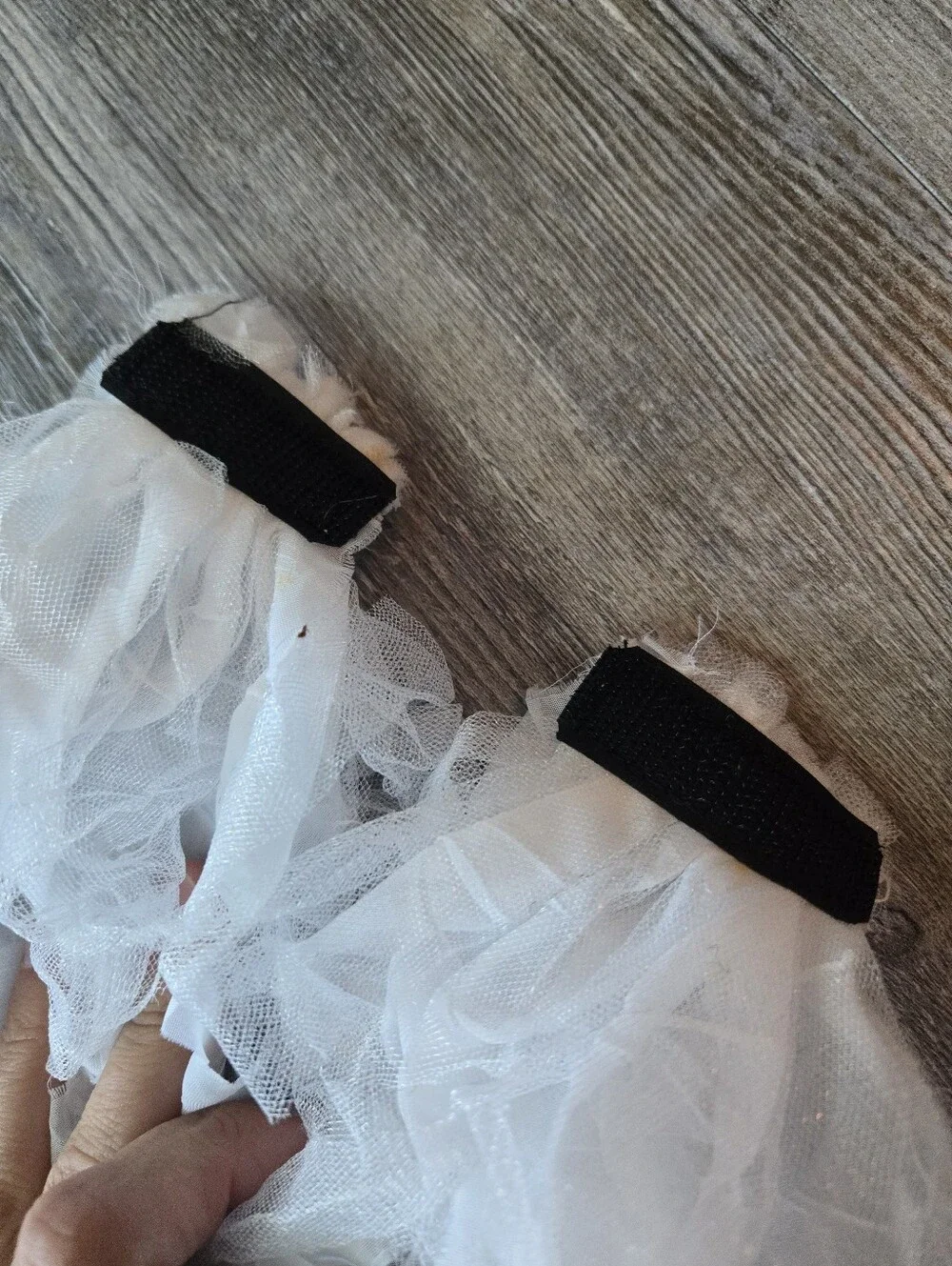 Teen Bride of Darkness Costume - Black & White Velvet Gown (Velvet Collection)